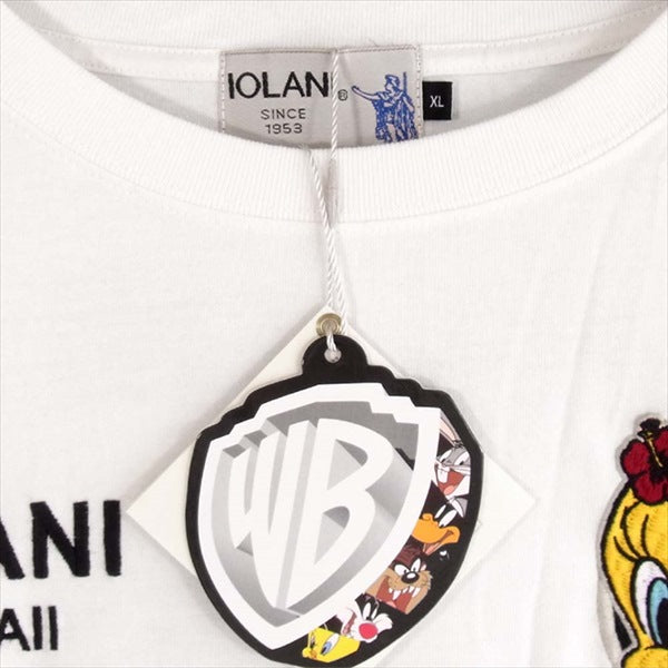 イオラニ 103702XL ハワイアントゥイーティー 刺繍入り レディース ワンピース 白系 白系 XL【新古品】【未使用】【中古】