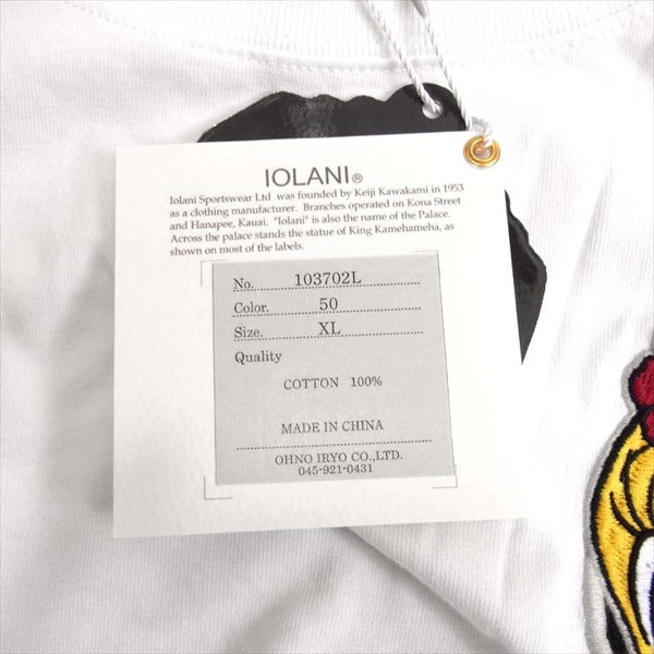 イオラニ 103702XL ハワイアントゥイーティー 刺繍入り レディース ワンピース 白系 白系 XL【新古品】【未使用】【中古】