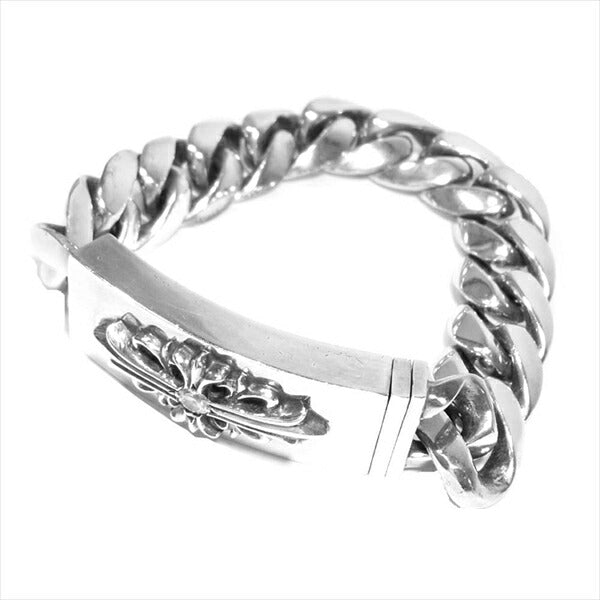 CHROME HEARTS クロムハーツ（原本無） ID FLORAL CRS フローラルクロスID 1ダイヤ 13リンク クラシック ブレスレット シルバー【中古】