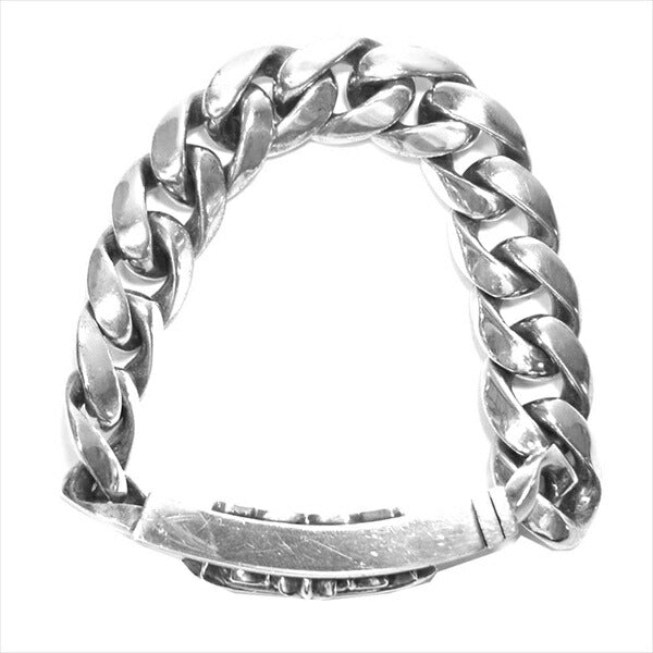 CHROME HEARTS クロムハーツ（原本無） ID FLORAL CRS フローラルクロスID 1ダイヤ 13リンク クラシック ブレスレット シルバー【中古】