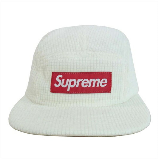 Supreme シュプリーム 17AW Waffle Corduroy Camp Cap ワッフルコーデュロイ キャンプ キャップ ホワイト系  ホワイト系【中古】