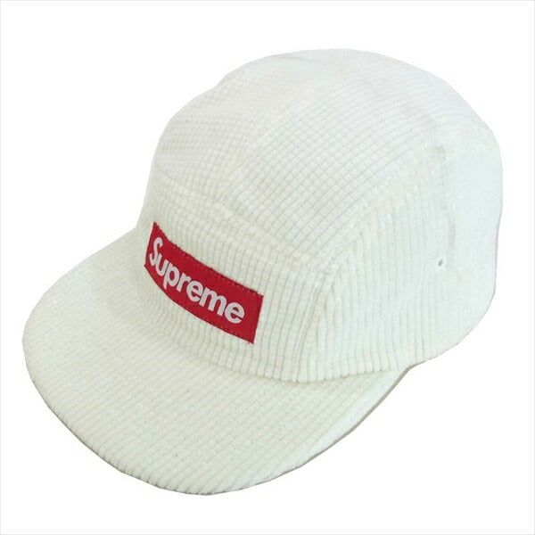 Supreme シュプリーム 17AW Waffle Corduroy Camp Cap ワッフルコーデュロイ キャンプ キャップ ホワイト系  ホワイト系【中古】