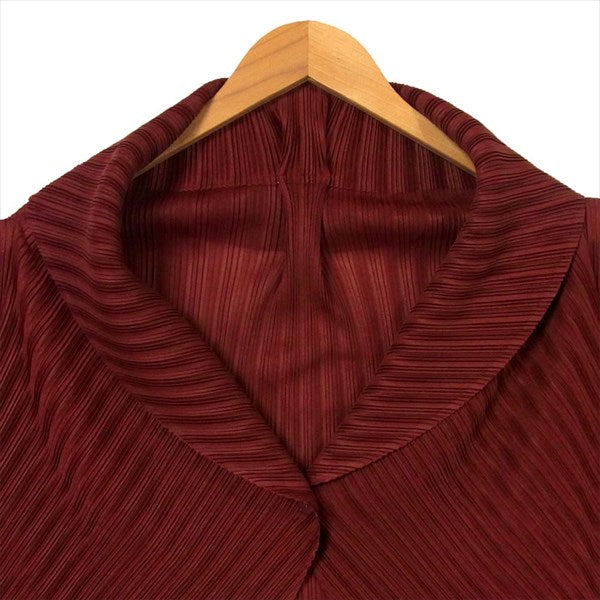 PLEATS PLEASE プリーツプリーズ PP03-FO346 ボレロ レディース ジャケット エンジ系  エンジ系【美品】【中古】