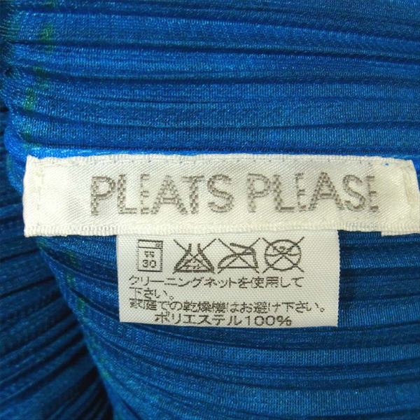 PLEATS PLEASE プリーツプリーズ イッセイミヤケ ISSEY MIYAKE PP22-JE893 グラデーション シャツ レディース ノースリーブ ブルー系 3【美品】【中古】