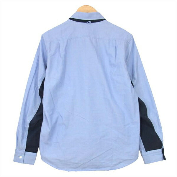 BALABUSHKA バラブシュカ 切替 ボタンダウン ロングスリーブ バイカラー 長袖シャツ 水色系 水色系 M【中古】