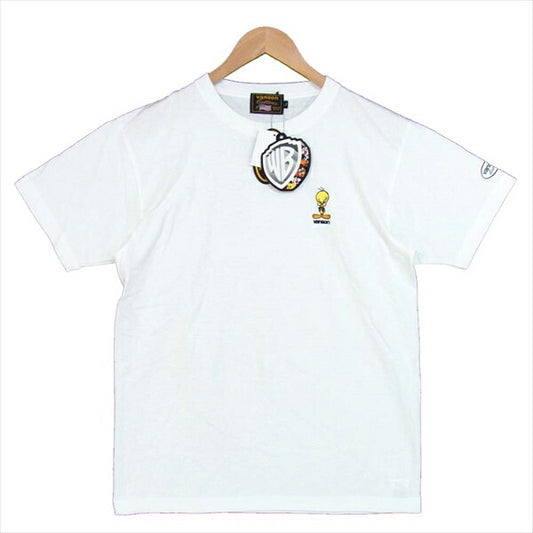 VANSON バンソン LTV-2016  Looney Tunes ルーニー・テューンズ コラボ トゥイティー Tシャツ 白系 白系 L【新古品】【未使用】【中古】
