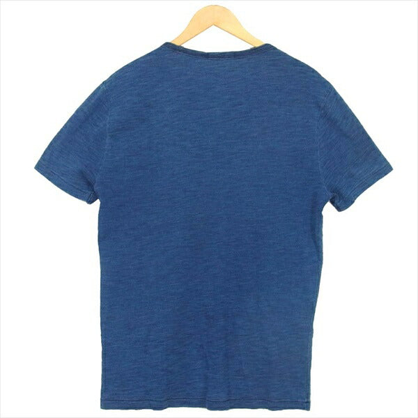POLO RALPH LAUREN ポロ・ラルフローレン 国内正規品 インディゴ 刺繍 コットン Tシャツ ネイビー系 ネイビー系 M【中古】