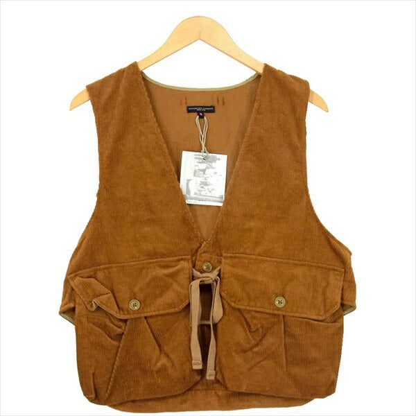 Engineered Garments エンジニアードガーメンツ Fowl Vest-8W Corduroy コーデュロイ ベスト ジレ ブラウン系 S【新古品】【未使用】【中古】