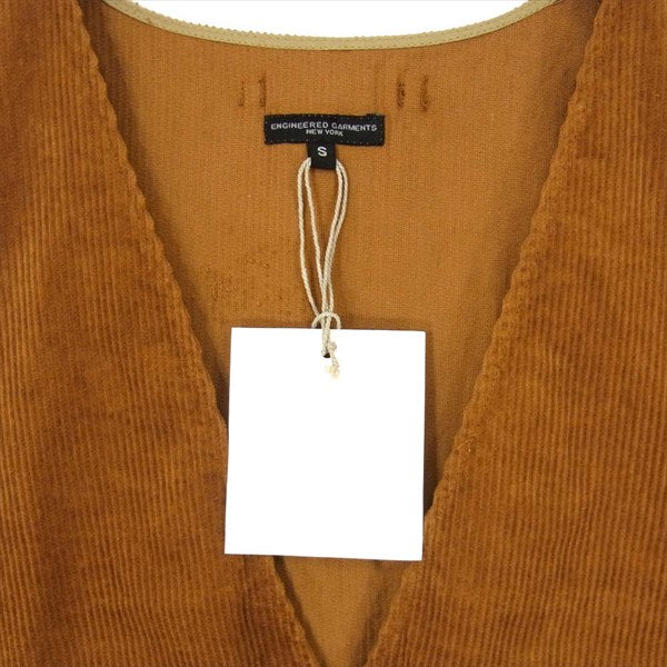 Engineered Garments エンジニアードガーメンツ Fowl Vest-8W Corduroy コーデュロイ ベスト ジレ ブラウン系 S【新古品】【未使用】【中古】