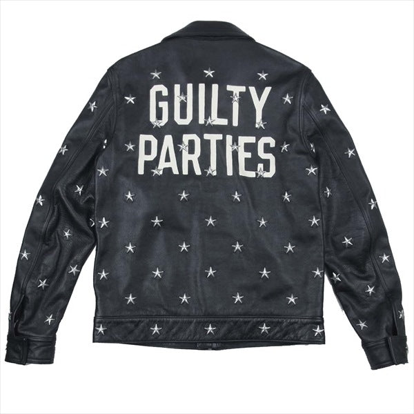 WACKO MARIA ワコマリア BSM限定 スタースタッズ バックプリント レザー ジャケット ブラック系 M【中古】