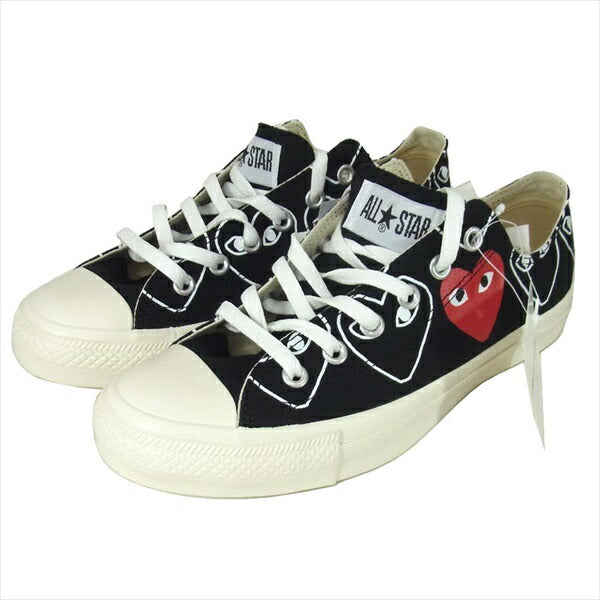 PLAY COMME des GARCONS プレイコムデギャルソン × コンバース CONVERSE 1CL706 ALL STAR OX PCDG 20 オールスター スニーカー 黒系 26cm【極上美品】【中古】