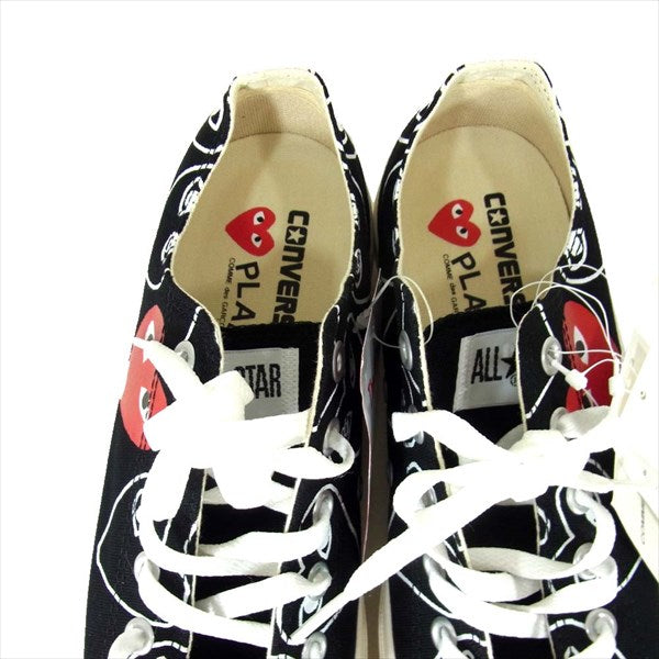PLAY COMME des GARCONS プレイコムデギャルソン × コンバース CONVERSE 1CL706 ALL STAR OX PCDG 20 オールスター スニーカー 黒系 26cm【極上美品】【中古】