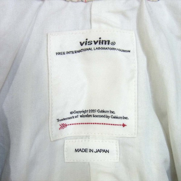 VISVIM ビズビム 120105013008 GREASE MONKEY COAT CONOID SANTOME リネン コート IVORY STRIPE IVORY STRIPE 4【美品】【中古】