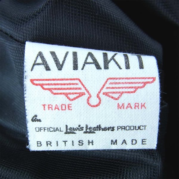 Lewis Leathers ルイスレザー リアルマッコイズ The REAL McCOY'S 別注 Cyclone サイクロン ディアスキン ダブル レザー ライダース ジャケット ネイビー系 38【中古】