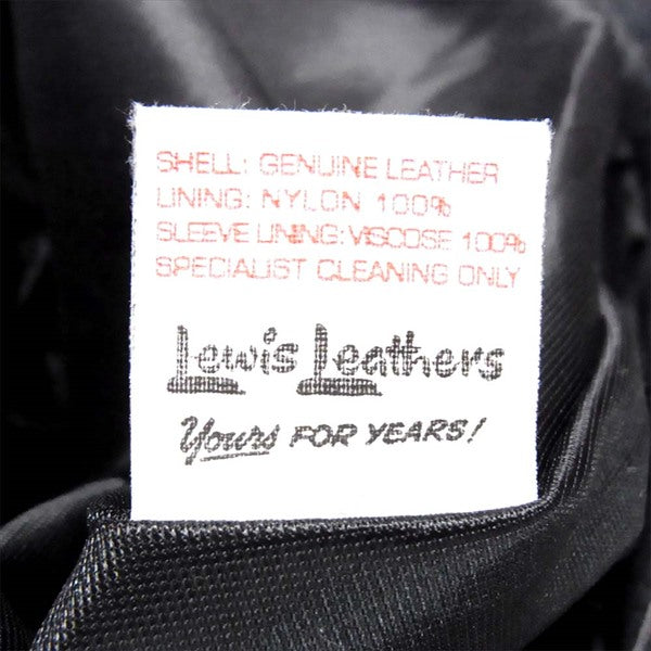 Lewis Leathers ルイスレザー リアルマッコイズ The REAL McCOY'S 別注 Cyclone サイクロン ディアスキン ダブル レザー ライダース ジャケット ネイビー系 38【中古】