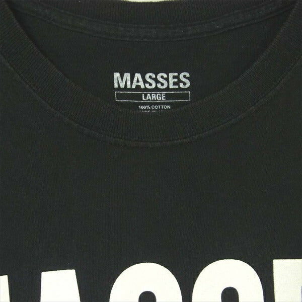 マシス ロゴ プリント 半袖Tシャツ 綿100% 日本製 半袖 Tシャツ ブラック系 ブラック系 L【中古】