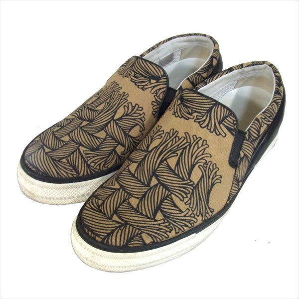 LOUIS VUITTON ルイ・ヴィトン MS0155 クリストファーネメス イタリア製 プリント スリッポン ベージュ系 6【中古】