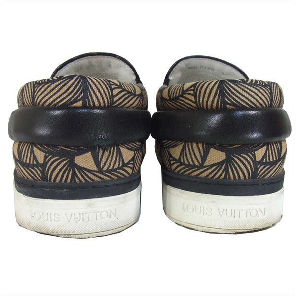 LOUIS VUITTON ルイ・ヴィトン MS0155 クリストファーネメス イタリア製 プリント スリッポン ベージュ系 6【中古】