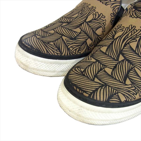 LOUIS VUITTON ルイ・ヴィトン MS0155 クリストファーネメス イタリア製 プリント スリッポン ベージュ系 6【中古】