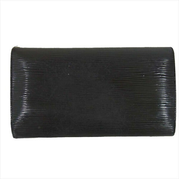 LOUIS VUITTON ルイ・ヴィトン ポルトトレゾール・インターナショナル ノワール M63382 AR0064 三つ折り財布 黒系 黒系【中古】