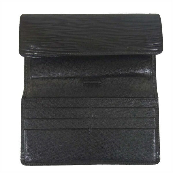 LOUIS VUITTON ルイ・ヴィトン ポルトトレゾール・インターナショナル ノワール M63382 AR0064 三つ折り財布 黒系 黒系【中古】
