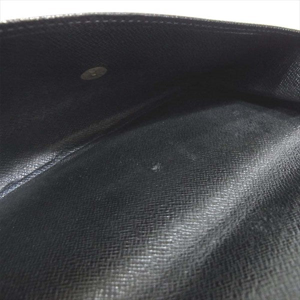 LOUIS VUITTON ルイ・ヴィトン ポルトトレゾール・インターナショナル ノワール M63382 AR0064 三つ折り財布 黒系 黒系【中古】