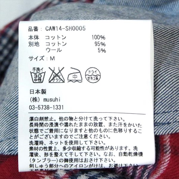 CASH CA カシュカ CAW14-SH0005 WESTERN DENIM SHIRT デニム シャツ ネイビー系 M【新古品】【未使用】【中古】