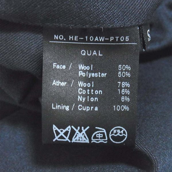 HEATH ヒース 10AW-HE-PT05 テーパードパンツ 日本製 ウール パンツ ブラック系 S【新古品】【未使用】【中古】