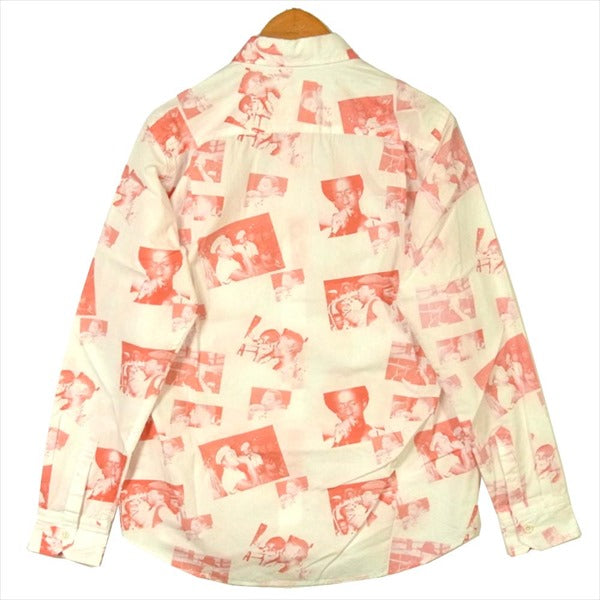 エー・フォー ラブス AFS15-SH0001 ALLOVER PRINT SHIRT プリント 長袖シャツ ピンク系 S【新古品】【未使用】【中古】