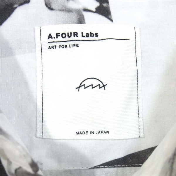 エー・フォー ラブス AFS15-SH0001 ALLOVER プリント シャツ 長袖シャツ ブラック系 M【新古品】【未使用】【中古】