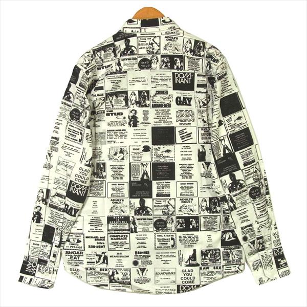 エー・フォー ラブス A.FOUR Labs AFW6-SH001 PRINT LS SHIRT プリント 長袖シャツ ホワイト系 S 【新古品】【未使用】【即決】 ホワイト系 S【新古品】【未使用】【中古】