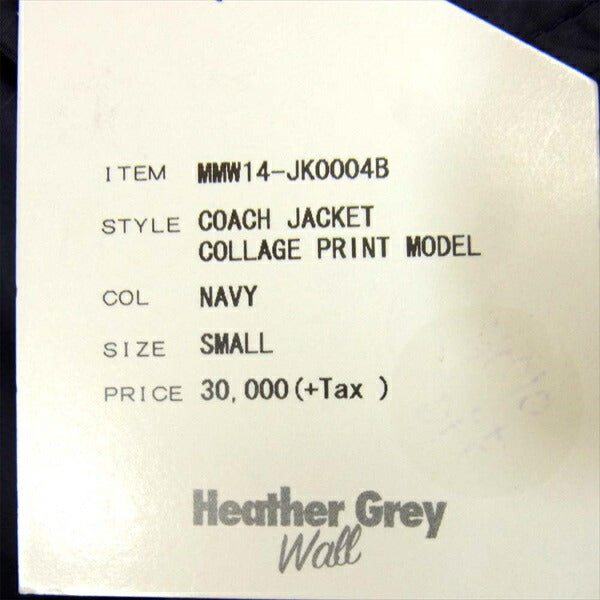 MARK MCNAIRY マークマクナイリー MMW14-JK0004B COACH JACKET コーチ ジャケット ネイビー系 S 【新古品】【未使用】【即決】 ネイビー系 S【新古品】【未使用】【中古】