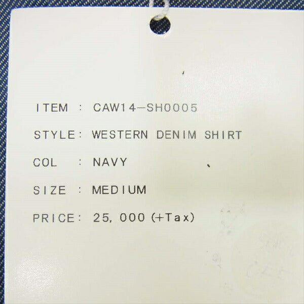 CASH CA カシュカ WESTERN DENIM SHIRT ウエスタン デニム 長袖シャツ インディゴブルー系 インディゴブルー系 M【新古品】【未使用】【中古】