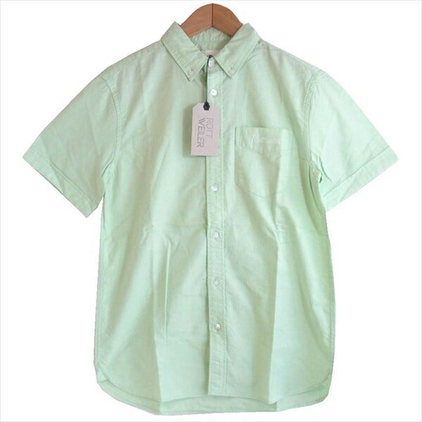 ROTTWEILER ロットワイラー OX SS B.D SHIRT オックスフォード 半袖シャツ グリーン系 グリーン系 S【新古品】【未使用】【中古】