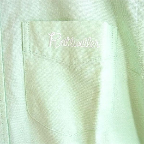 ROTTWEILER ロットワイラー OX SS B.D SHIRT オックスフォード 半袖シャツ グリーン系 グリーン系 S【新古品】【未使用】【中古】