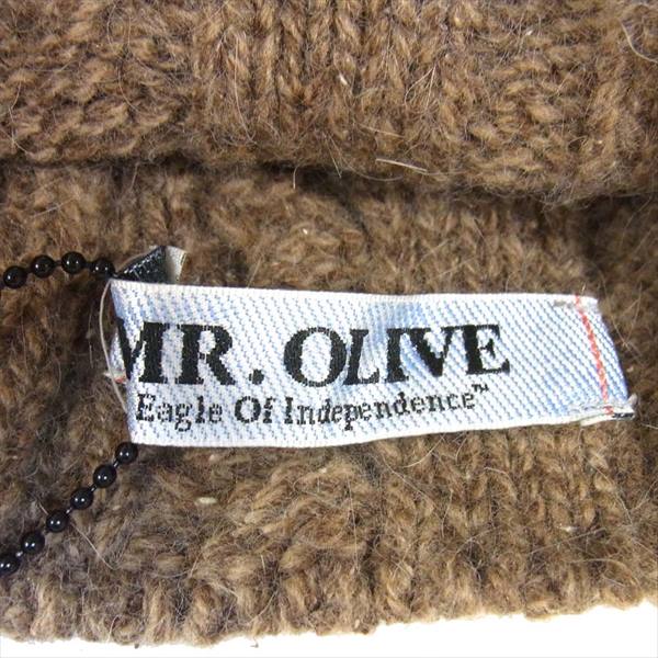MR.OLIVE ミスターオリーブ M-8438 ビーニー キャップ ニットキャップ ブラウン系 ブラウン系 FREE【新古品】【未使用】【中古】