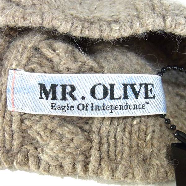 MR.OLIVE ミスターオリーブ M-8438 ビーニー キャップ ニットキャップ ベージュ系 ベージュ系 FREE【新古品】【未使用】【中古】