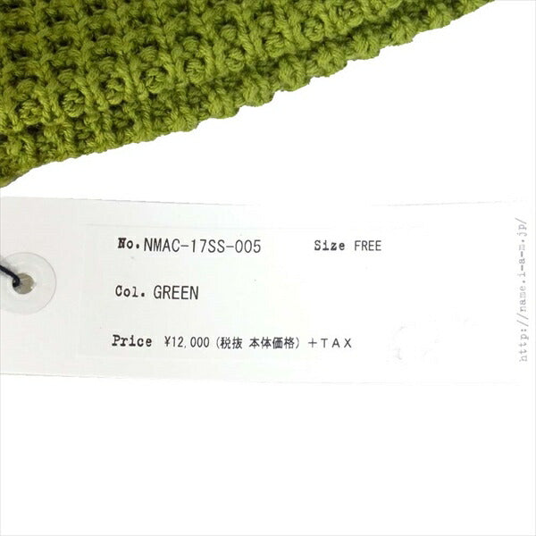 Name. ネーム 17SS W DAMAGED EFFECT ビーニー ダメージ エフェクト ニットキャップ グリーン系 グリーン系 FREE【新古品】【未使用】【中古】