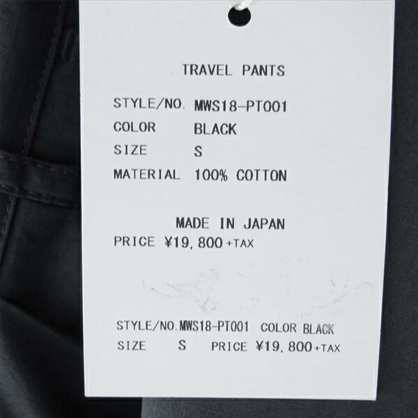 エーフォーラブス MWS18-PT001 TRAVEL PANTS トラベル パンツ ブラック系 ブラック系 S【新古品】【未使用】【中古】
