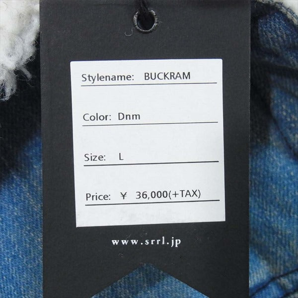 シュルリアル 17aw BUCKRAM ボア ライトニング トラッカー デニム ジャケット Dnm L【新古品】【未使用】【中古】
