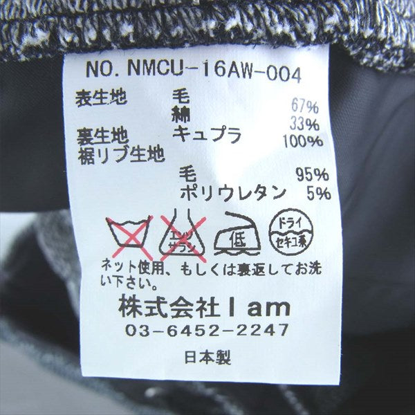 Name. ネーム NMCU-16AW-004 ヘリンボーン イージー パンツ ブラック系【新古品】【未使用】【中古】
