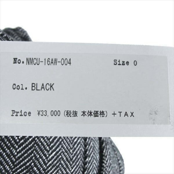 Name. ネーム NMCU-16AW-004 ヘリンボーン イージー パンツ ブラック系【新古品】【未使用】【中古】