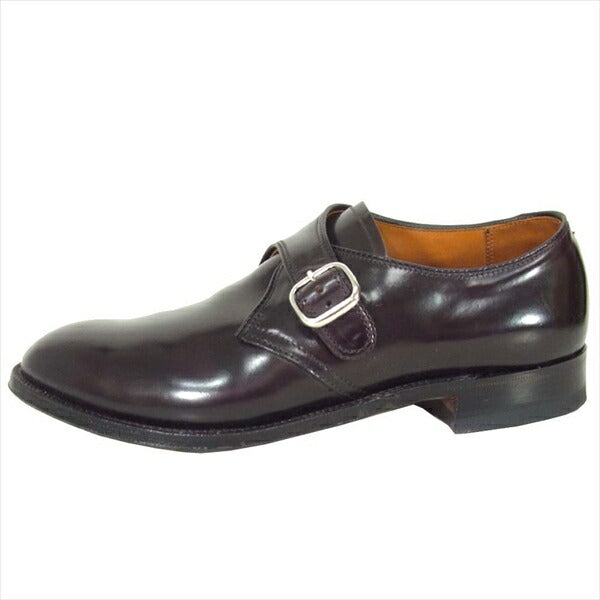 ALDEN オールデン 1878 モンクストラップ コードバン ダークバーガンディ ビジネスシューズ ブラウン系 9 B/D【中古】