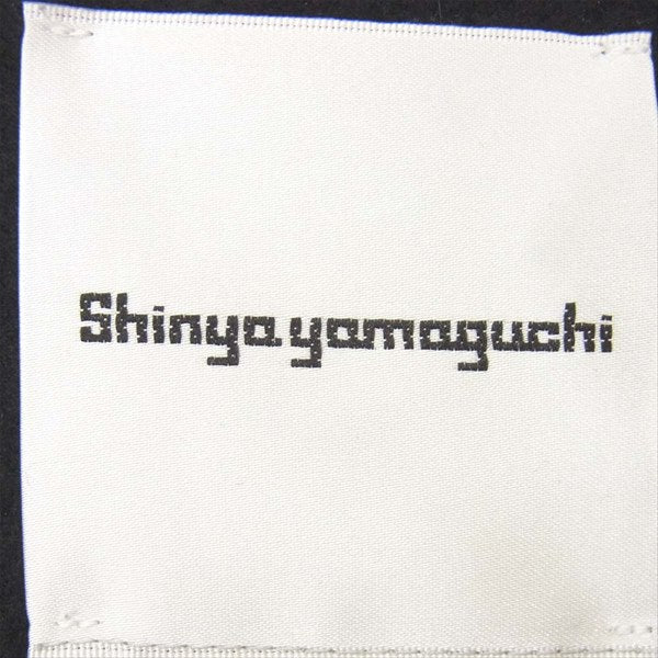 シンヤヤマグチ PS09 日本製 クルーネック プリント スウェット ブラック系 ブラック系 L【中古】
