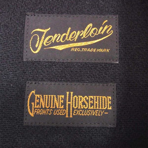 TENDERLOIN テンダーロイン 12AW T-HIDE JACKET ホースハイド 茶芯 レザー ジャケット ブラック系 S【中古】