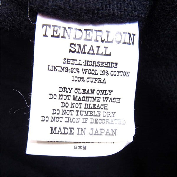 TENDERLOIN テンダーロイン 12AW T-HIDE JACKET ホースハイド 茶芯 レザー ジャケット ブラック系 S【中古】