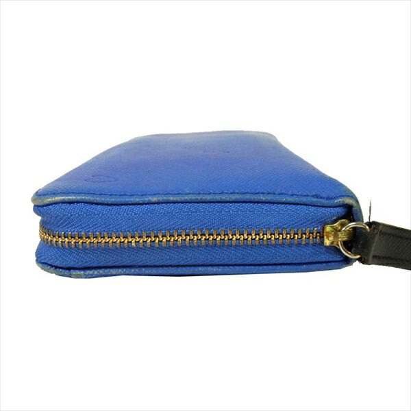 Paul Smith ポール・スミス 30PA 873-438 スミシーハート ラウンドジップ ウォレット レディース 財布 ブルー系  ブルー系【中古】