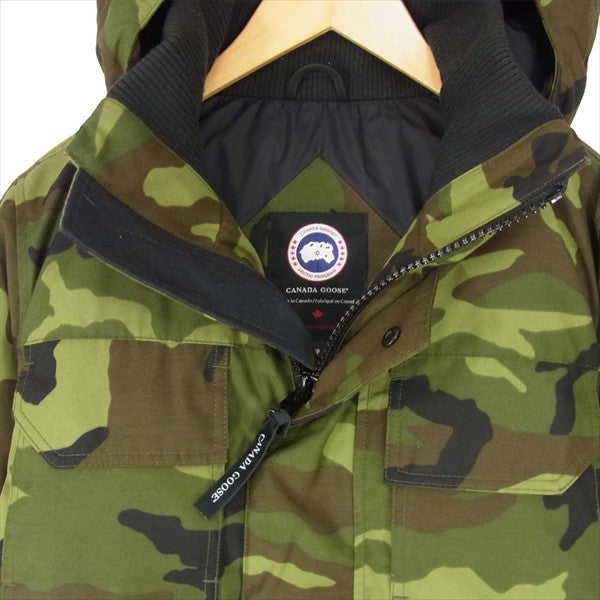 CANADA GOOSE カナダグース 国内正規 サザビーリーグ 4550M MAITLAND PARKA CAMO メイトランド パーカ カモ ダウン ジャケット カーキ(オリーブグリーン)系 S/P【中古】