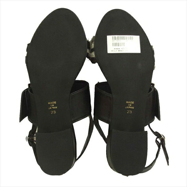 MORABITO モラビト BLANC ブラン 2371-82013 ゼブラ レディース サンダル ブラック系 23cm【新古品】【未使用】【中古】