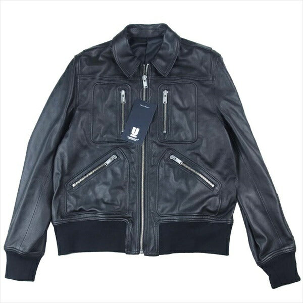 UNDERCOVER アンダーカバー 20ss UCY4205-1 Cindyprint leather jacket シープ レザー ジャケット ブラック系 2【極上美品】【中古】